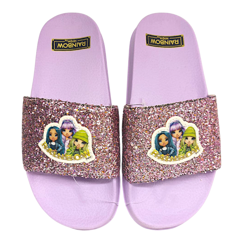 Ciabatta per bambina Rainbow High glitter viola – Easy Shoes 1 Ciabatta per bambina Rainbow High glitter viola – Easy Shoes