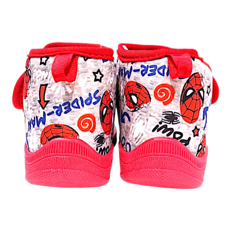 Ciabatta per scuola-asilo nido grigio-rossa per bambino con Spider-Man e strappo – Alek Moda Silver 3 Ciabatta per scuola-asilo nido grigio-rossa per bambino con Spider-Man e strappo – Alek Moda Silver