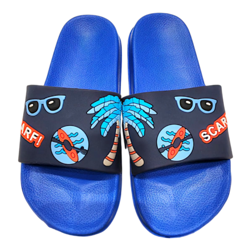 Ciabatta piscina blu con fantasia estiva – BACIO & BACIO