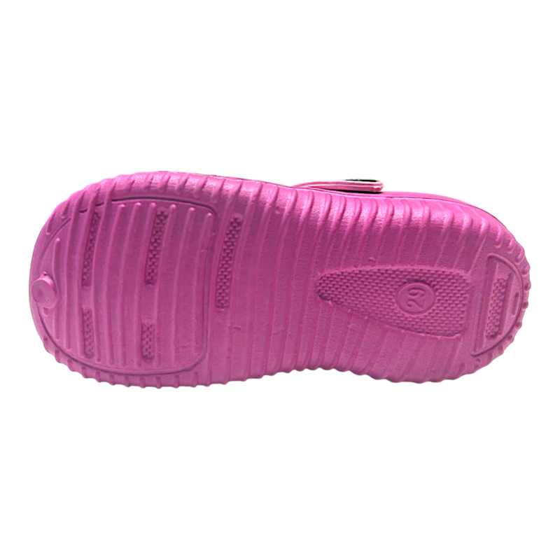 Ciabatta traforata in gomma fucsia per bambina tipo crocs con fiore decorativo - Hotsand 4 Ciabatta traforata in gomma fucsia per bambina tipo crocs con fiore decorativo - Hotsand
