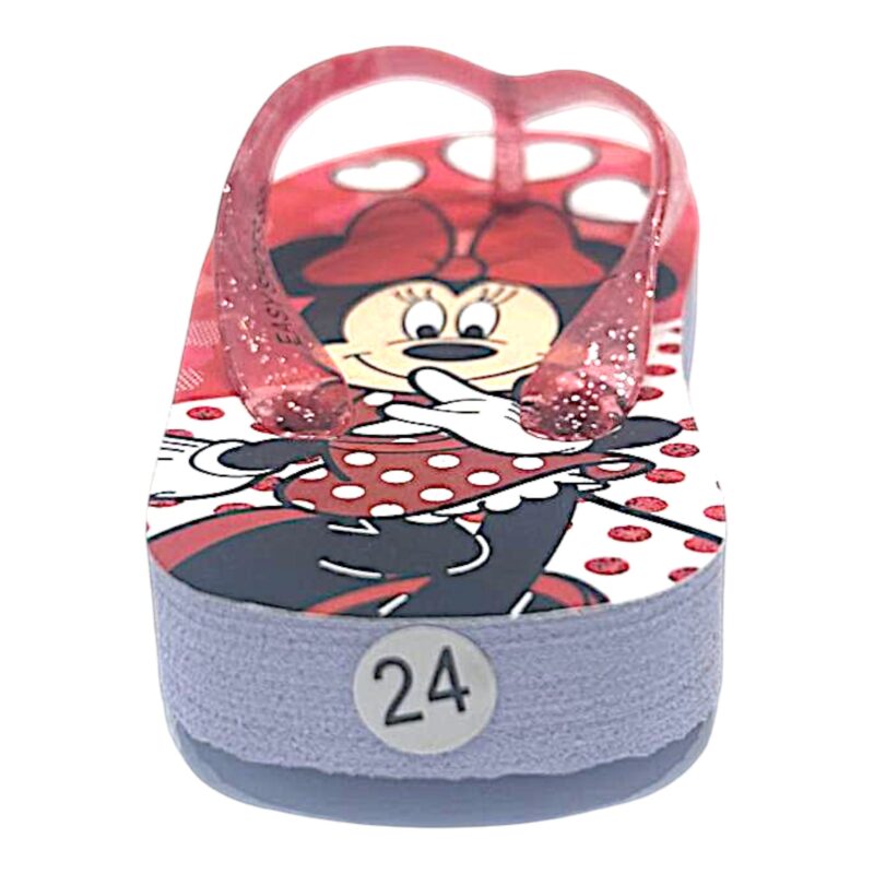 Ciabatte infradito rosse per bambina Minnie – Easy Shoes 3 Ciabatte infradito rosse per bambina Minnie – Easy Shoes