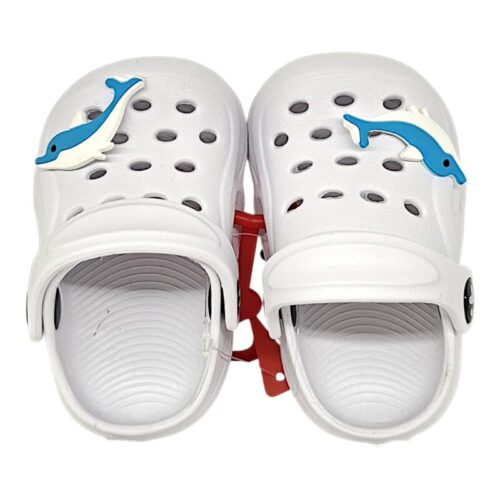 Ciabatte sabot unisex tipo crocs bianche con decori vari con chiusura fascia posteriore – Sesamall Shoes