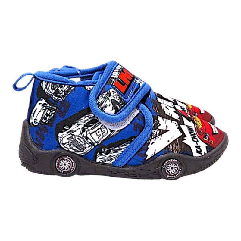 Ciabattina asilo per bambino blue navy-nero Cars con strappo – Alek Moda Silver 2 Ciabattina asilo per bambino cars blue navy-nero con strappo – Alek Moda Silver