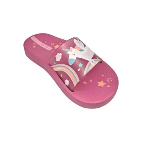 Ciabattina in gomma per bambina fucsia con fascia unicorno – Ipanema