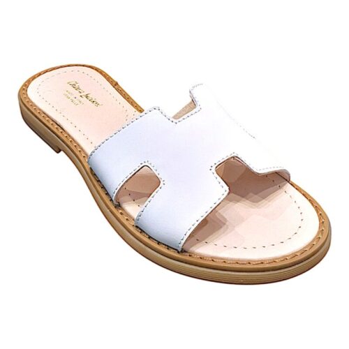 Ciabattina per bambina tipo hermess con fascia bianca - Chiara Luciani