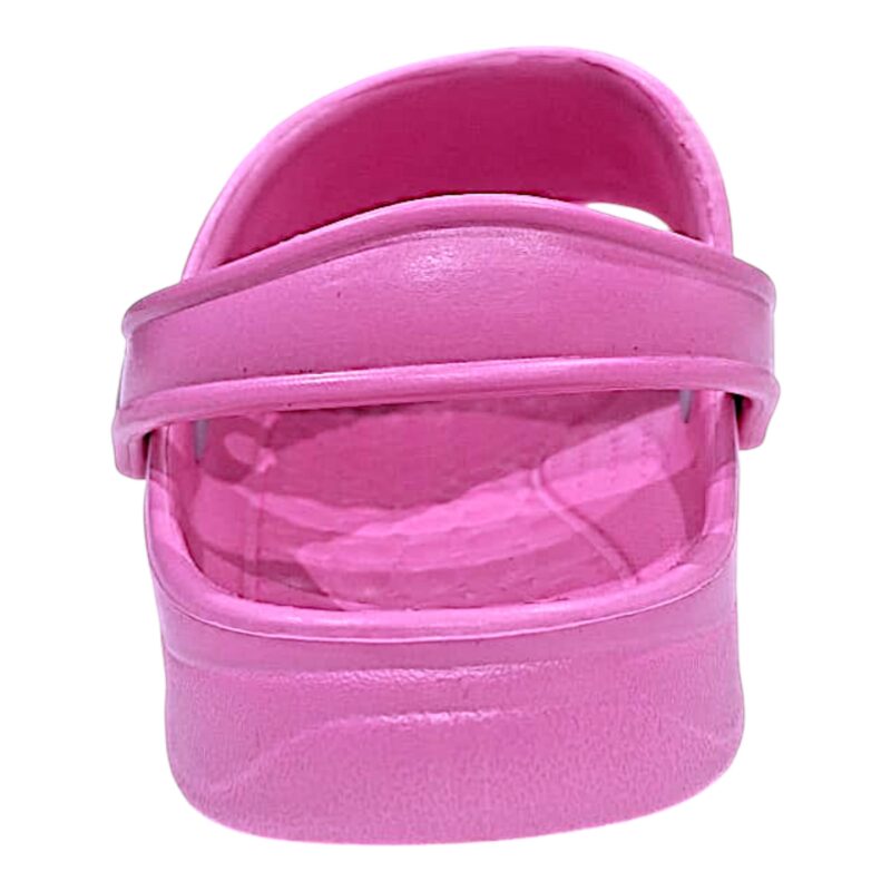 Ciabattina rosa modello crocs per bambina a punta aperta con Stitch e fascetta posteriore – Alek Moda Silver 3 Ciabattina rosa tipo Crocs per bambina a punta aperta Stitch – Alek Moda Silver