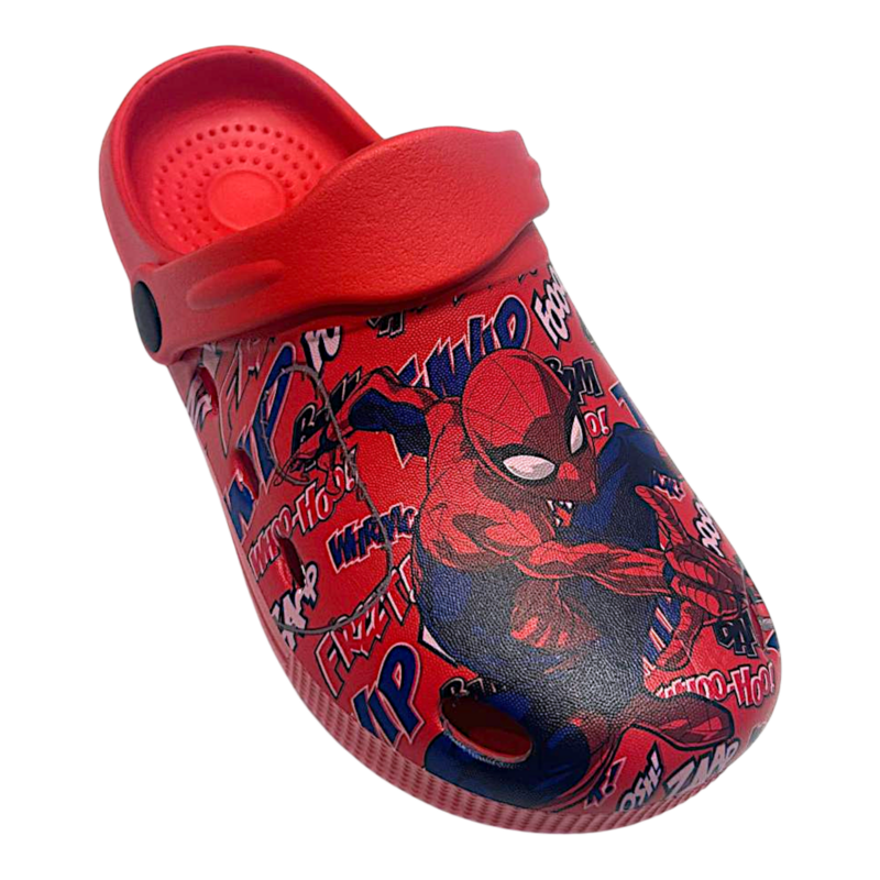 Ciabattina tipo Crocs rossa per bambino con Spider-Man – Alek Moda Silver 1 Ciabattina tipo Crocs rossa per bambino con Spider-Man – Alek Moda Silver