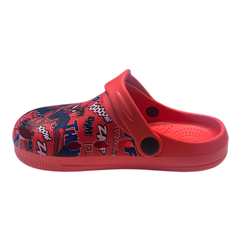 Ciabattina tipo Crocs rossa per bambino con Spider-Man – Alek Moda Silver 3 Ciabattina tipo Crocs rossa per bambino con Spider-Man – Alek Moda Silver