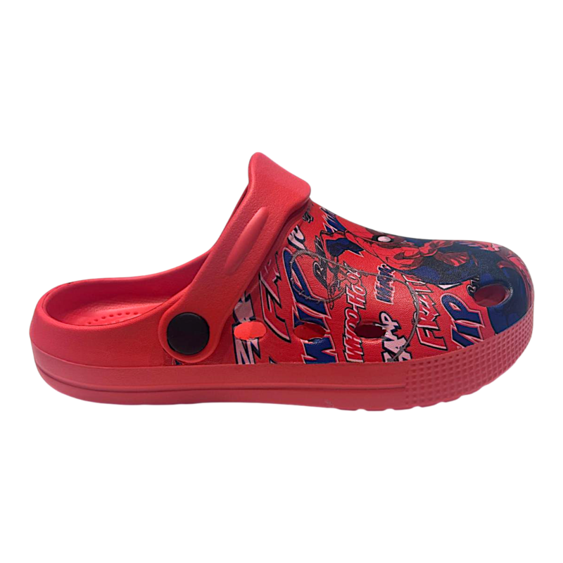 Ciabattina tipo Crocs rossa per bambino con Spider-Man – Alek Moda Silver 2 Ciabattina tipo Crocs rossa per bambino con Spider-Man – Alek Moda Silver
