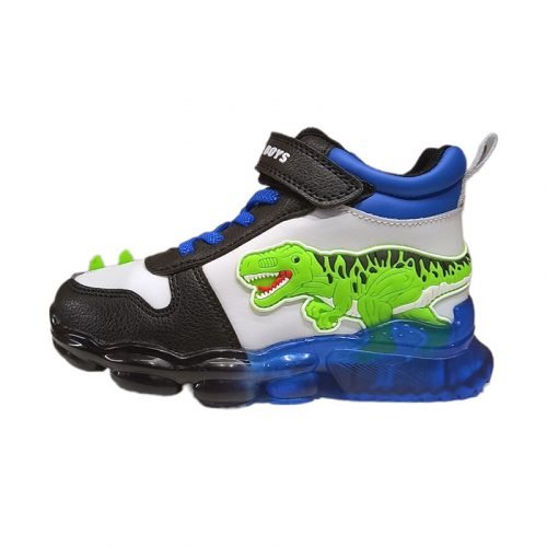 Sneakers alta con dinosauro Bull Boys sinistra
