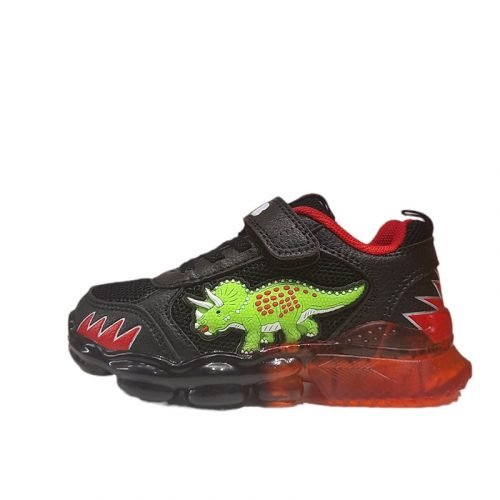 Bull Boys sneakers triceratopo nera sinistra