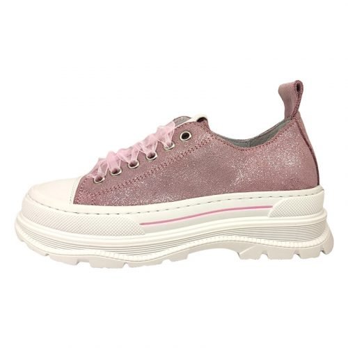 sneakers rosa glitterata sinistra
