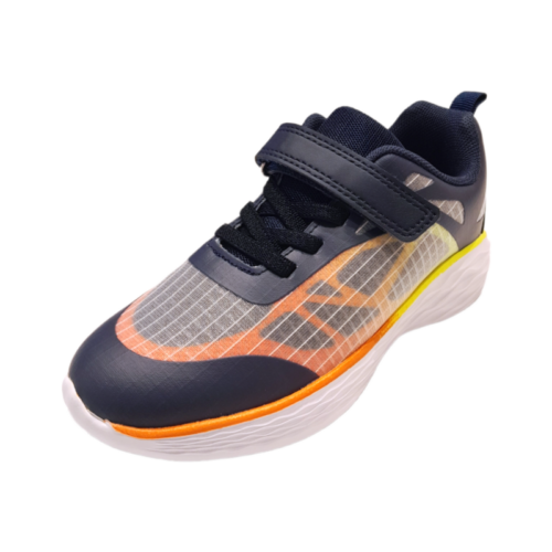 Ginnica bambino blu-arancio con strappo e lacci elastici – BACIO & BACIO