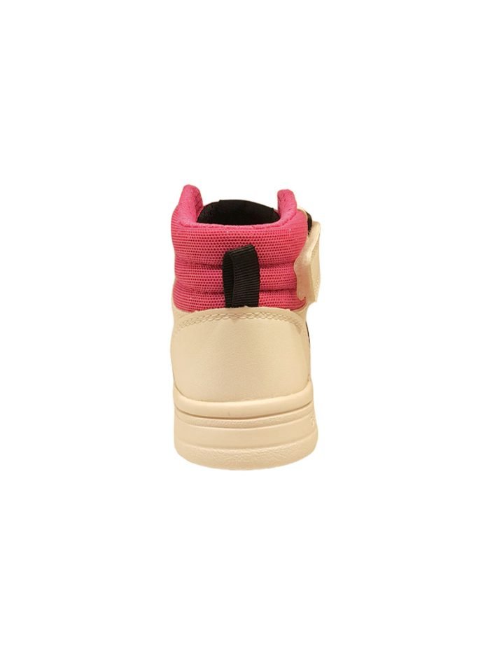 Sneakers alta colore bianco e fucsia Geox tallone