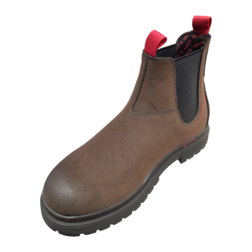 Mezzo stivale Ohio marrone in similpelle per bambino con elastici neri laterali - Levi's