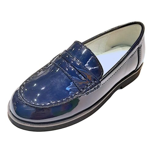 Mocassino blu lucido – BACIO & BACIO