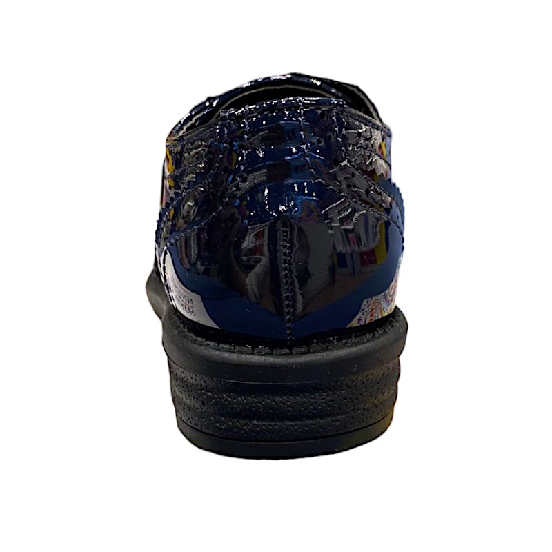 Mocassino navy lucido con lacci elastici – BACIO & BACIO 4 Mocassino navy lucido con lacci elastici – BACIO & BACIO
