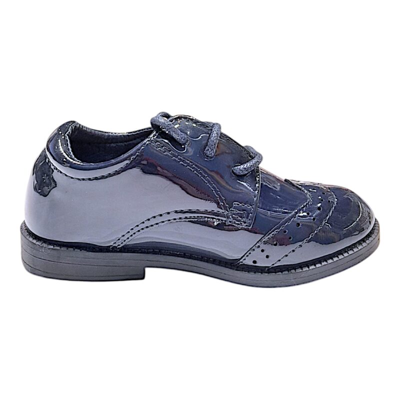 Mocassino navy lucido primi passi con lacci elastici – BACIO & BACIO 2 Mocassino navy lucido primi passi con lacci elastici – BACIO & BACIO