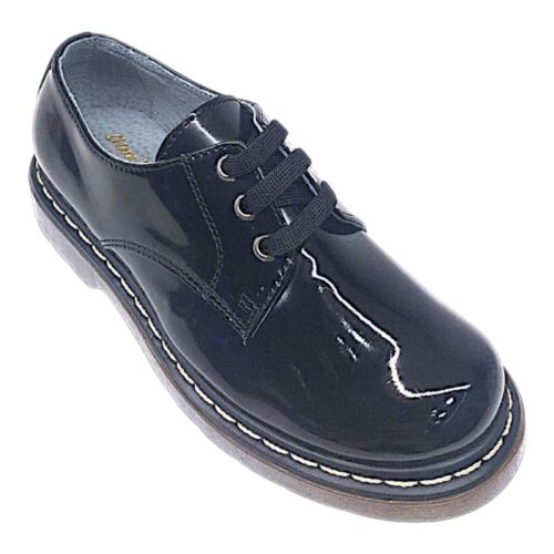 Mocassino stringato nero da bambina – Chiara Luciani