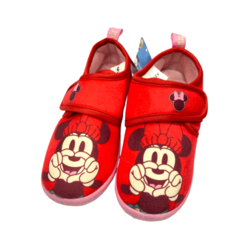 Pantofola chiusa Minnie per bambina di colore rosso con strappo - Cerdà