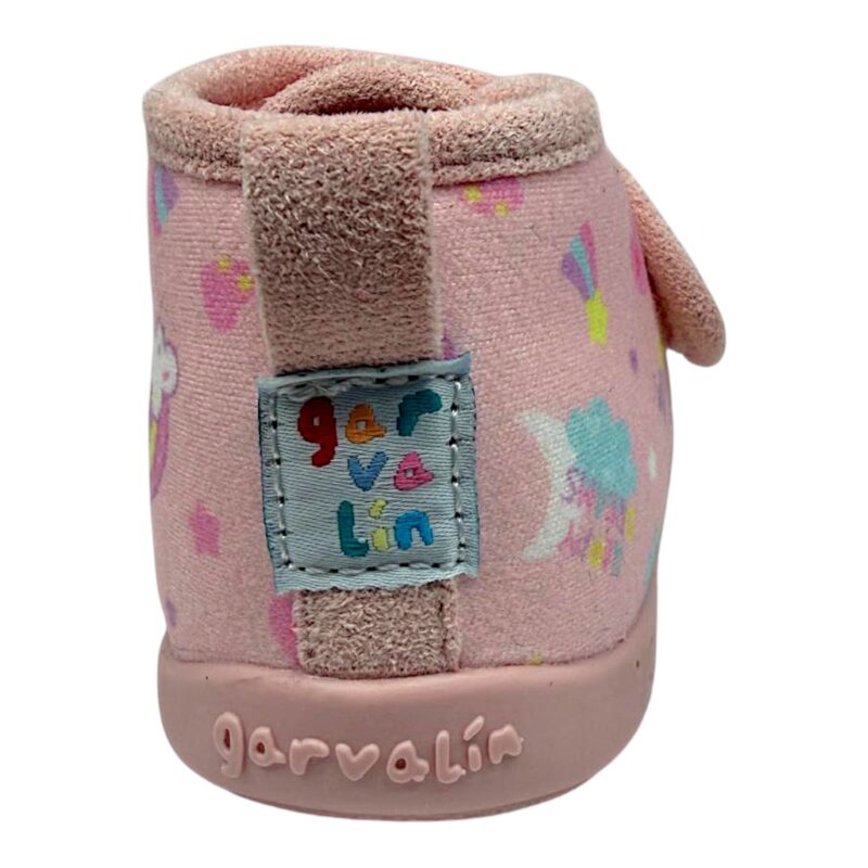 Pantofole nido barefoot rosa chiaro-multicolor per bambina con unicorno sulla punta e chiusura a strappo - Garvalín 4 Pantofole nido barefoot rosa chiaro-multicolor per bambina con unicorno sulla punta e chiusura a strappo - Garvalín