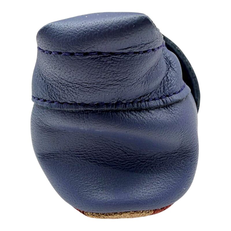 Pantofoline Soft Sole in pelle blu-multicolor per bambino primi passi e patch con trattore e animali della fattoria - Bobux 2 Pantofoline Soft Sole in pelle blu multicolor per bambino primi passi e patch con trattore e animali della fattoria - Bobux