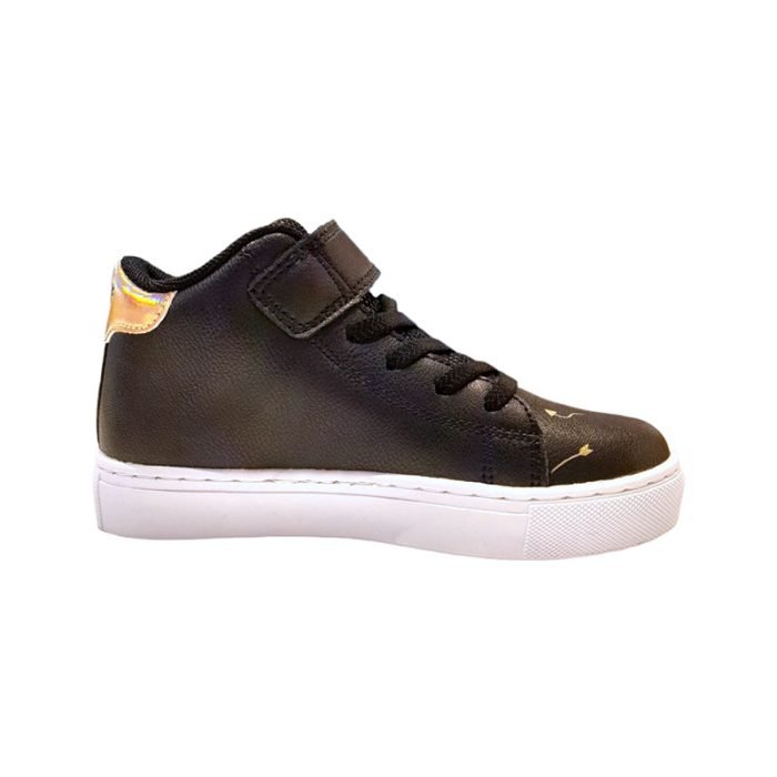 Sneakers alta colore nero con cuore strass Lelli Kelly destra