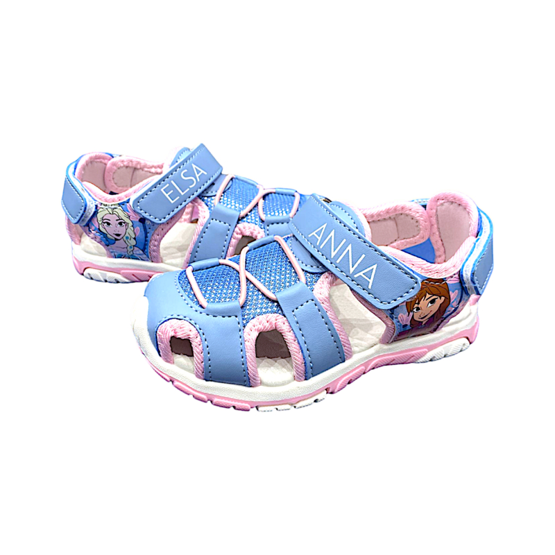 Sandalo ragnetto per bambina Frozen rosa-azzurro con doppio strappo – FLA Europe 1 Ragnetto per bambina Frozen rosa-azzurro con doppio strappo – FLA Europe