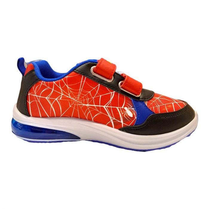 Sneakers Spider-Man rosso blu Easy Shoes destra