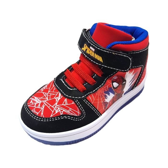 Sneakers alta Spider-Man rossa nera Easy Shoes fronte
