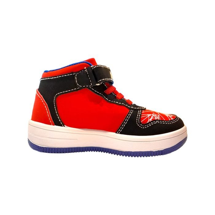 Sneakers alta Spider-Man rossa nera Easy Shoes destra