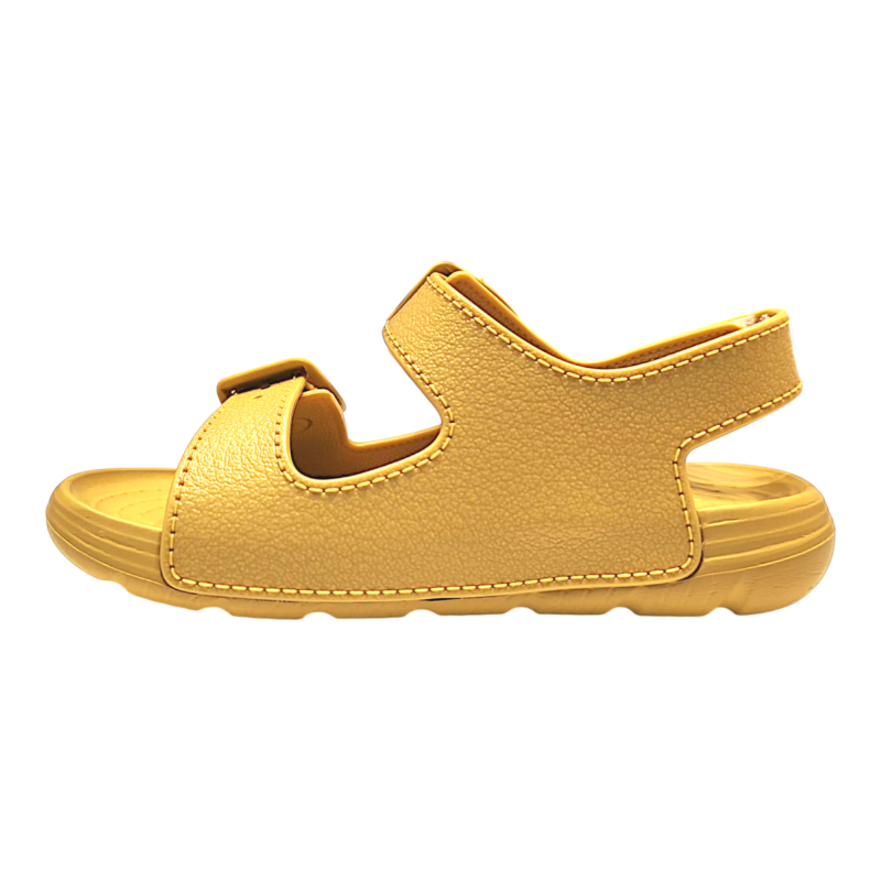 Sandali da mare unisex in gomma giallo pastello con doppia fibbia - Igor 3 Sandali da mare unisex in gomma giallo pastello con doppia fibbia - Igor