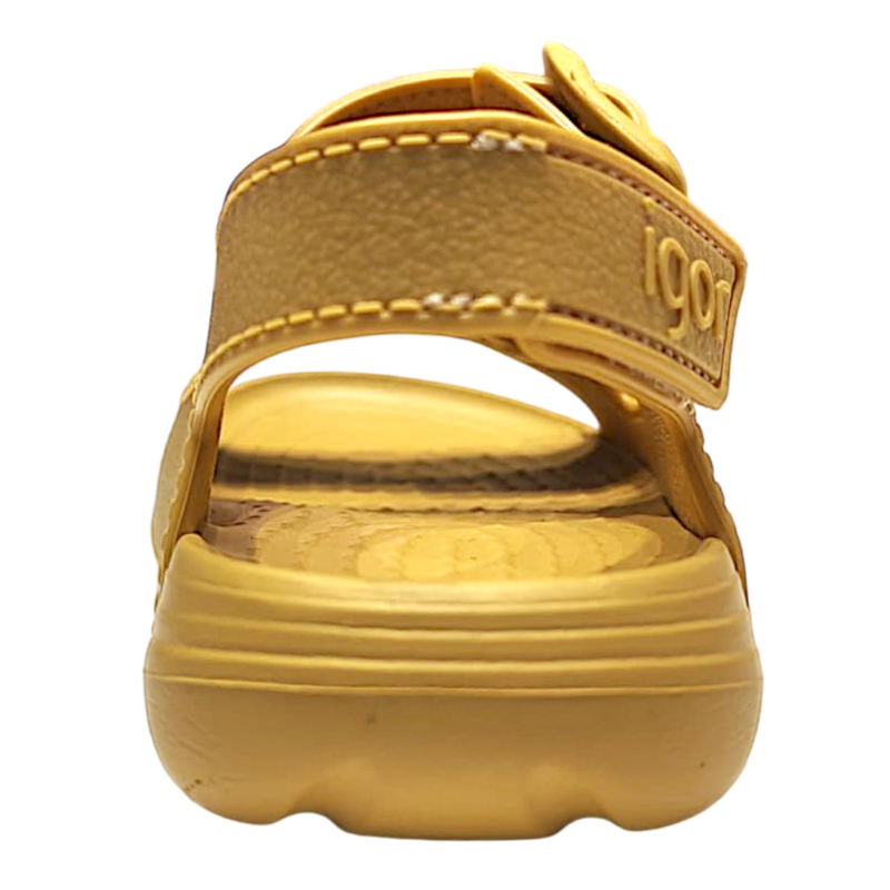 Sandali da mare unisex in gomma giallo pastello con doppia fibbia - Igor 4 Sandali da mare unisex in gomma giallo pastello con doppia fibbia - Igor