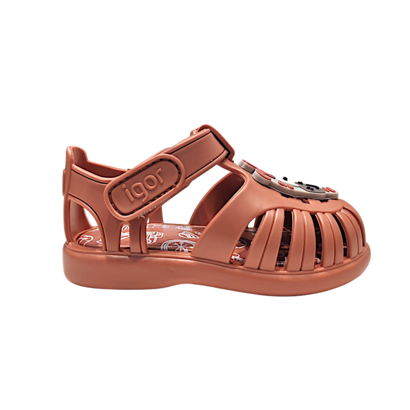 Sandali ragnetto da mare in gomma rosa con zebra e strappo - Igor 2 Sandali ragnetto da mare in gomma rosa con zebra e strappo - Igor
