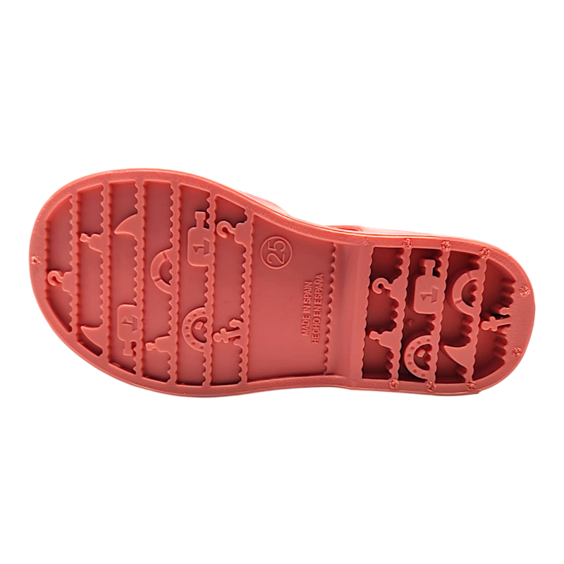 Sandali ragnetto per bambina da mare in gomma rosa con 50% di materiale riciclato e strappo - Igor 5 Sandali ragnetto per bambina da mare in gomma rosa con 50% di materiale riciclato e strappo - Igor
