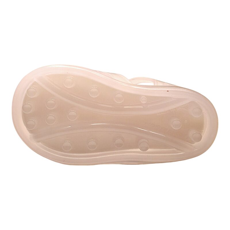 Sandali ragnetto per bambina primi passi in gomma mare bianco con stella fucsia e strappo - Igor