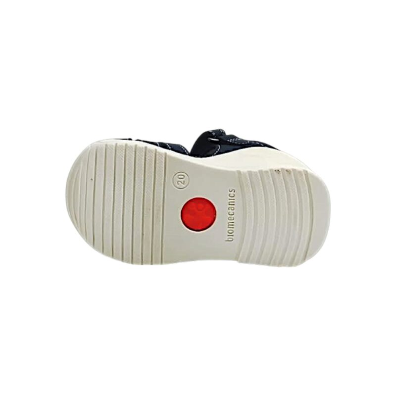Sandalo a ragnetto per bambino primi passi in pelle blu petrolio con strappo – Biomecanics 5 Sandalo a ragnetto per bambino primi passi in pelle blu petrolio con strappo – Biomecanics