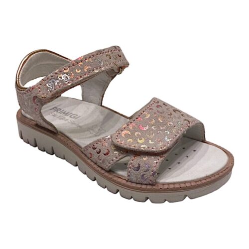 Sandalo bambina Axel luna cipria in pelle con doppio strappo - Primigi