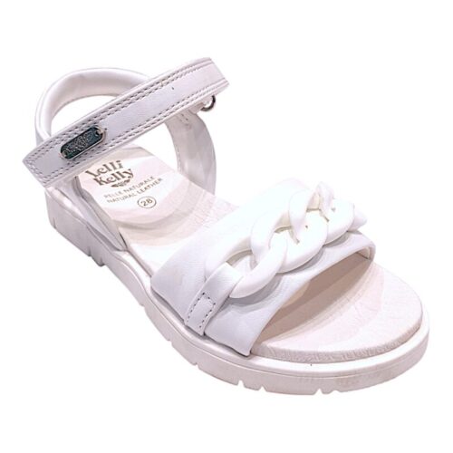 Sandalo bambina bianco con strappo - Lelly Kelly