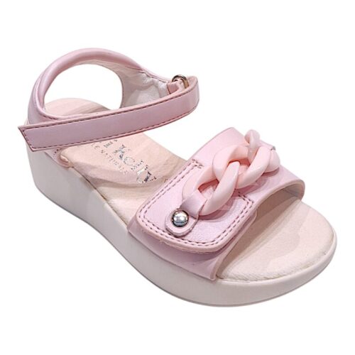 Sandalo bambina con strappo e dettaglio catena rosa - Lelli Kelly