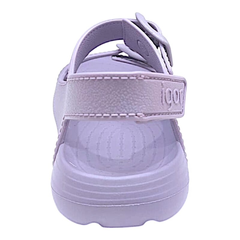 Sandalo bambino da mare in gomma color viola-malva e strappo - Igor