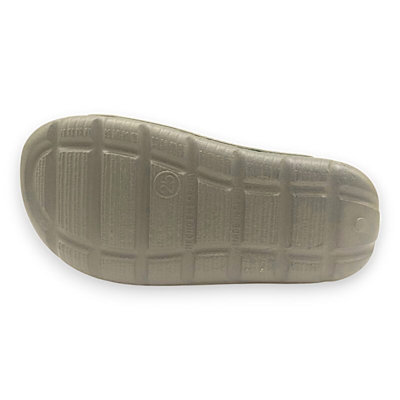Sandalo bambino da mare in gomma verde-grigio e strappo - Igor