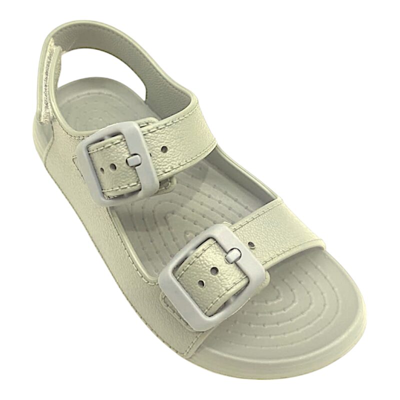 Sandalo bambino da mare in gomma verde-grigio e strappo - Igor