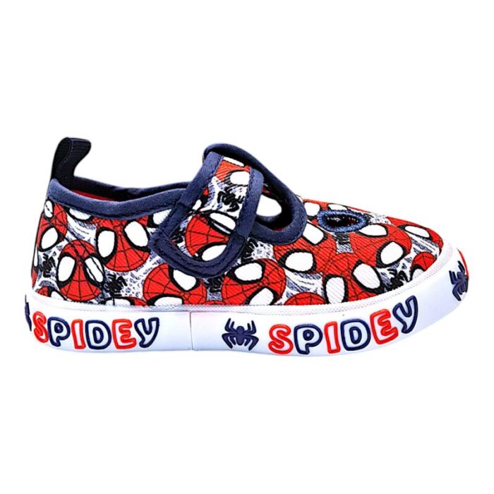Sandalo bambino in tessuto modello occhietti spider-man jeans-multicolor con strappo - Silver
