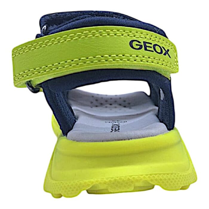 Sandalo bambino-ragazzo navy-lime con doppio strappo - Geox