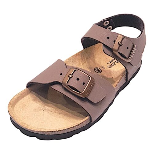 Sandalo bambino testa di moro con strappo e fibbie - Grunland