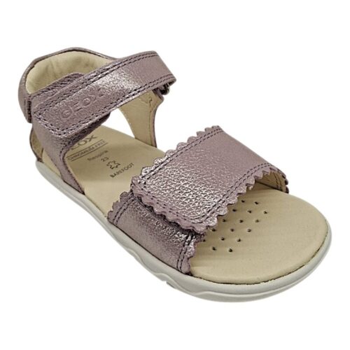 Sandalo barefoot bambina lilac metallic con doppio strappo - Geox
