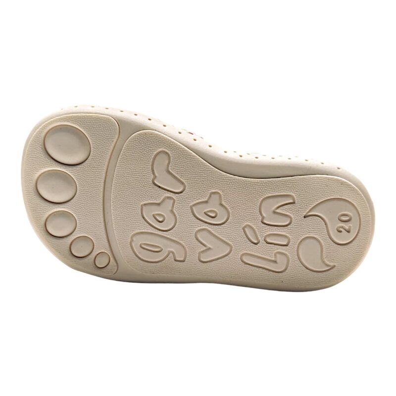 Sandalo barefoot bianco primi passi per bambina con disegnini multicolor e doppio strappo – Garvalín 5 Sandalo barefoot bianco primi passi per bambina con disegnini multicolor e doppio strappo – Garvalín