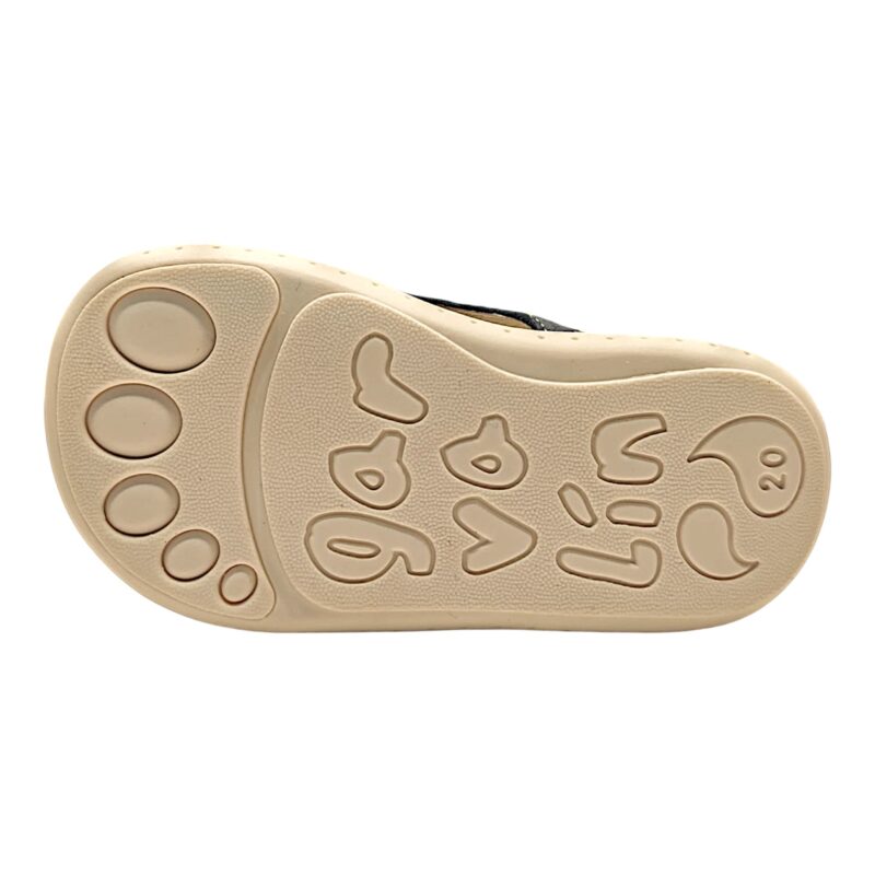 Sandalo barefoot blu indigo primi passi per bambino con draghetti multicolor e doppio strappo – Garvalín 5 Sandalo barefoot blu indigo primi passi per bambino con draghetti multicolor e doppio strappo – Garvalín