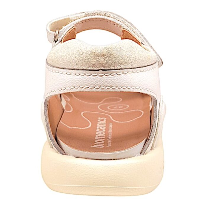 Sandalo bimba bianco con stellina argento – Biomecanics